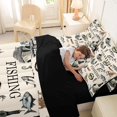 thumbnail image 4 of Manfei Rustic Fishing Twin Bedding, Vintage Farm Life Bedding Comforter Set, Beige, Black Reversible, 7 Pieces, 4 of 6