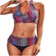 thumbnail image 1 of Traje de baño de dos piezas con estampado de bikini sexy para mujer Conjunto de ropa de playa Fridja nalpqowj52298, 1 of 9