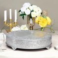 thumbnail image 6 of Efavormart 22" Round Embossed Metal Cake Plateau Stand Riser Wedding Dessert Display Plate, 6 of 7