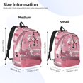 thumbnail image 2 of Bingfone Glittering Pink Bathtub Print Canvas College Laptop Backpack, Large Capacity Lightweight College Bookbag Casual Daypack, 2 of 5