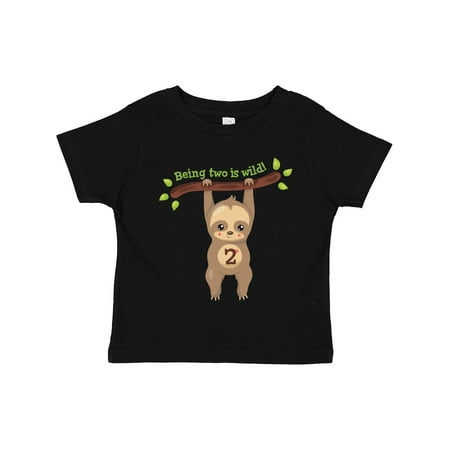 

Inktastic Cute Sloth 2nd Birthday Gift Toddler Boy or Toddler Girl T-Shirt