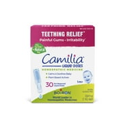 Boiron Camilia Teething Relief for Irritability, Painful Gums, 30 Liquid Doses .034 fl oz, for Childrens Health