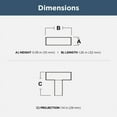 thumbnail image 2 of Franklin Brass P46678k-B3 Simple Modern Square 1-1/4" Bar Cabinet Knob - Gold, 2 of 7