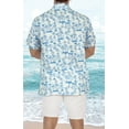 thumbnail image 5 of LA LEELA Men's Hawaiian Funny Cotton Linen Effect Short Sleeve Shirt Cuban Beach Button Down Shirt Men M Dodger, Palm Tree, 5 of 6