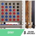 thumbnail image 6 of GoSports Wall Mounted Giant 4 in a Row - Jumbo Four in a Row with Coins - Gray Stain, 6 of 6