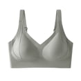 thumbnail image 2 of Bixock Plus Size Bras for Women Wireless Solid Color Back Hook Closure Beautiful Back Enhanced Support Breathable Daily Wear Bra, 2 of 4
