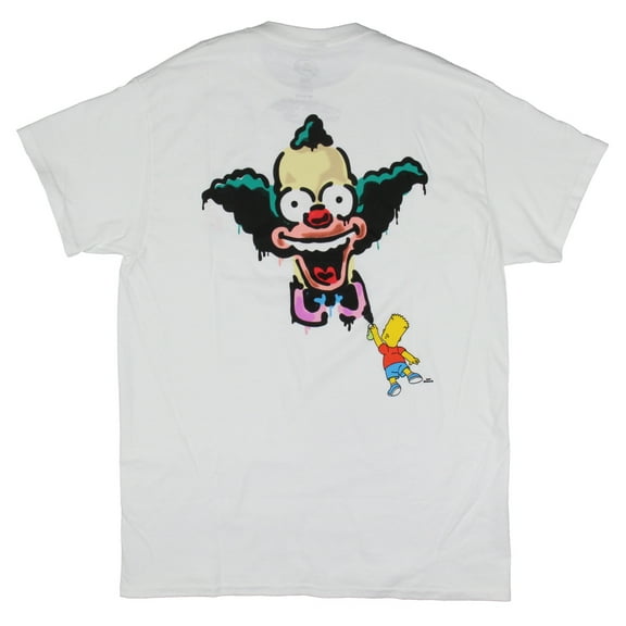 The Simpsons Men's' Bart Graffiti Krusty The Clown Double-Sided T-Shirt