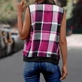 thumbnail image 5 of gbyLJF Women's Sleeveless Plaid Vest Lightweight Zip Up Flannel Jacket Casual Fall Layering Outerwear with Pockets, 5 of 6