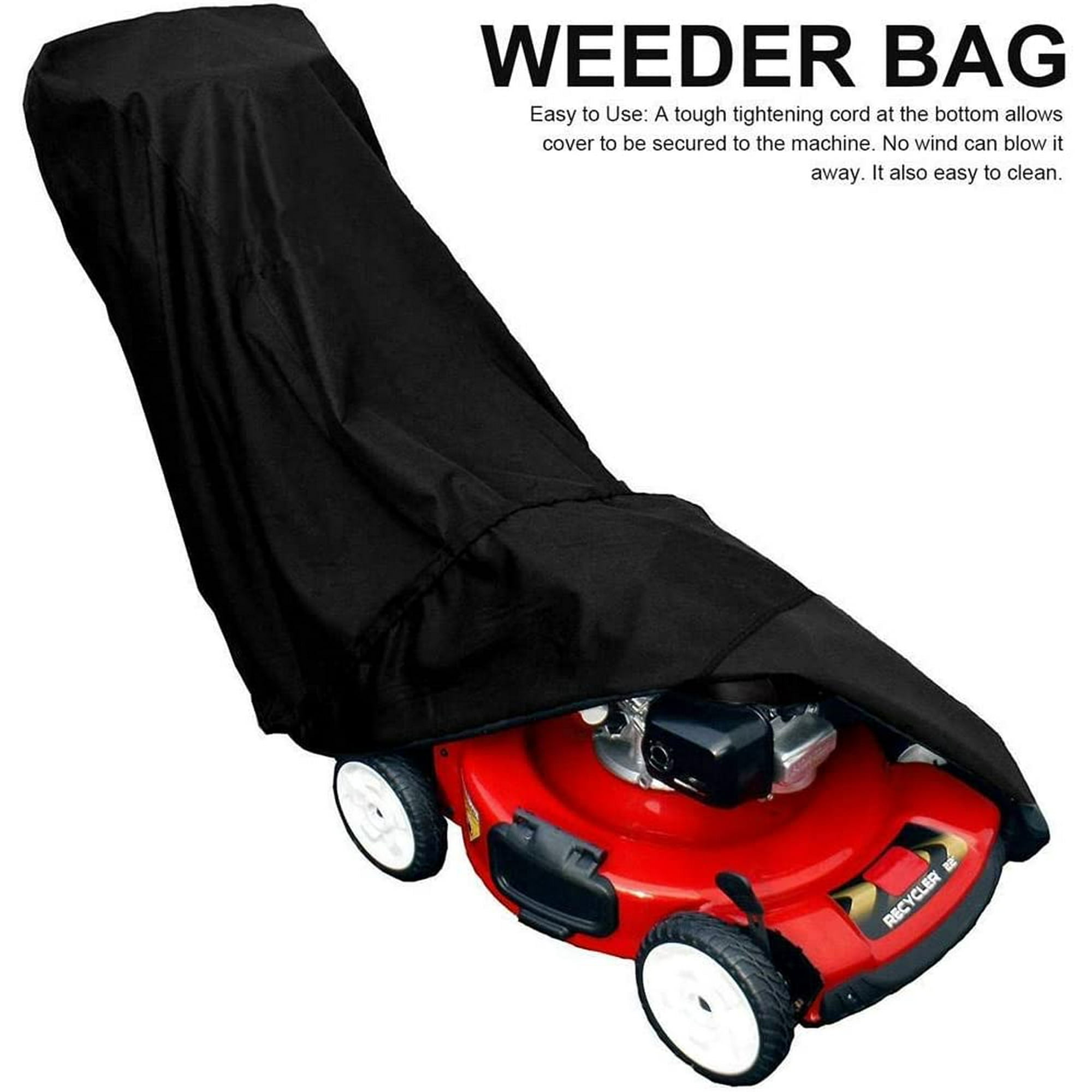 Cribun Push Lawn Mower Cover Waterproof Windproof Walk Behind Lawn Mowers Cover Heavy Duty Uv Protection Cover For Walk Behind Tractor