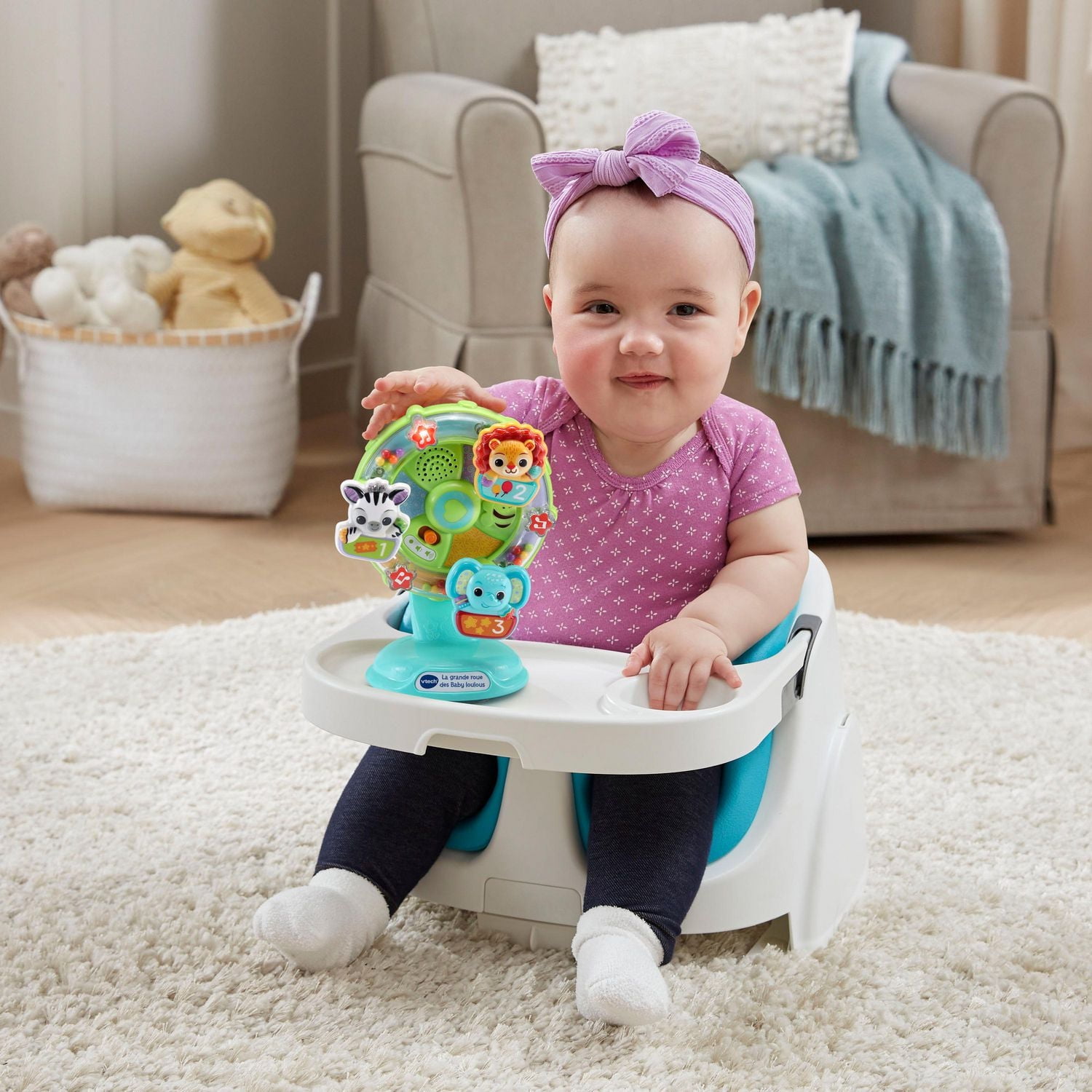 VTech Turn & Learn Ferris Wheel™ Interactive Baby Toy With Suction Cup - French Version, 6-36 Months