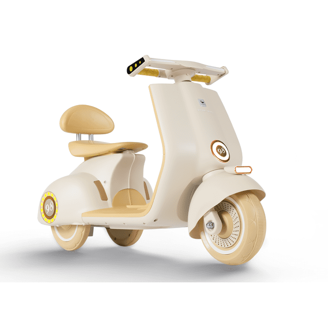 Mini Moto Eléctrica Vintage Infantil Honey Whale BDQ-916 Beige