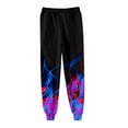 thumbnail image 6 of Unisex Drawstring Waist Sweatpants Harajuku Flame Print Jogger Pants Trousers, 6 of 14