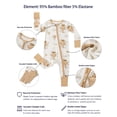 thumbnail image 4 of WIBACKER 3-24M Bamboo Newborn Baby Convertible Footie Pajamas, Toddler Footed Zipper Sleeper for Infant Baby Boys - Hot Air Balloon, 4 of 9