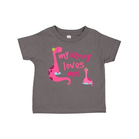 

Inktastic My Nanny Loves Me Gift Toddler Toddler Girl T-Shirt