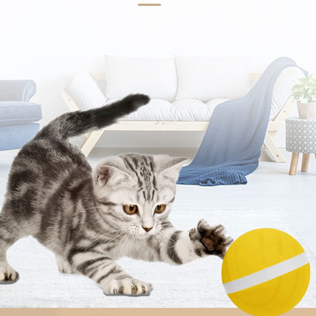 Dog Toy USB Charging Electric LED Rolling Flash Bouncing Jumping Ball Cat Jumping Ball Puppy Magic Roller Rotating Toys Bouncy Funny Kids Walmart