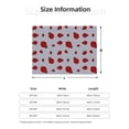 thumbnail image 2 of Salouo Ladybug Print Throw Blanket Gifts for Women Men Soft Flannel Blanket for Home Living Room Decor Bedroom Blanket Gifts for Mom Dad -50"x40", 2 of 6