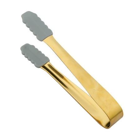 

TERGAYEE Stainless Steel Ice Clip Silicone head Ice Tong Bread Food BBQ Clip Barbecue Clip Ice Clamp Tool Bar Kitchen Accessories Ice Supplies