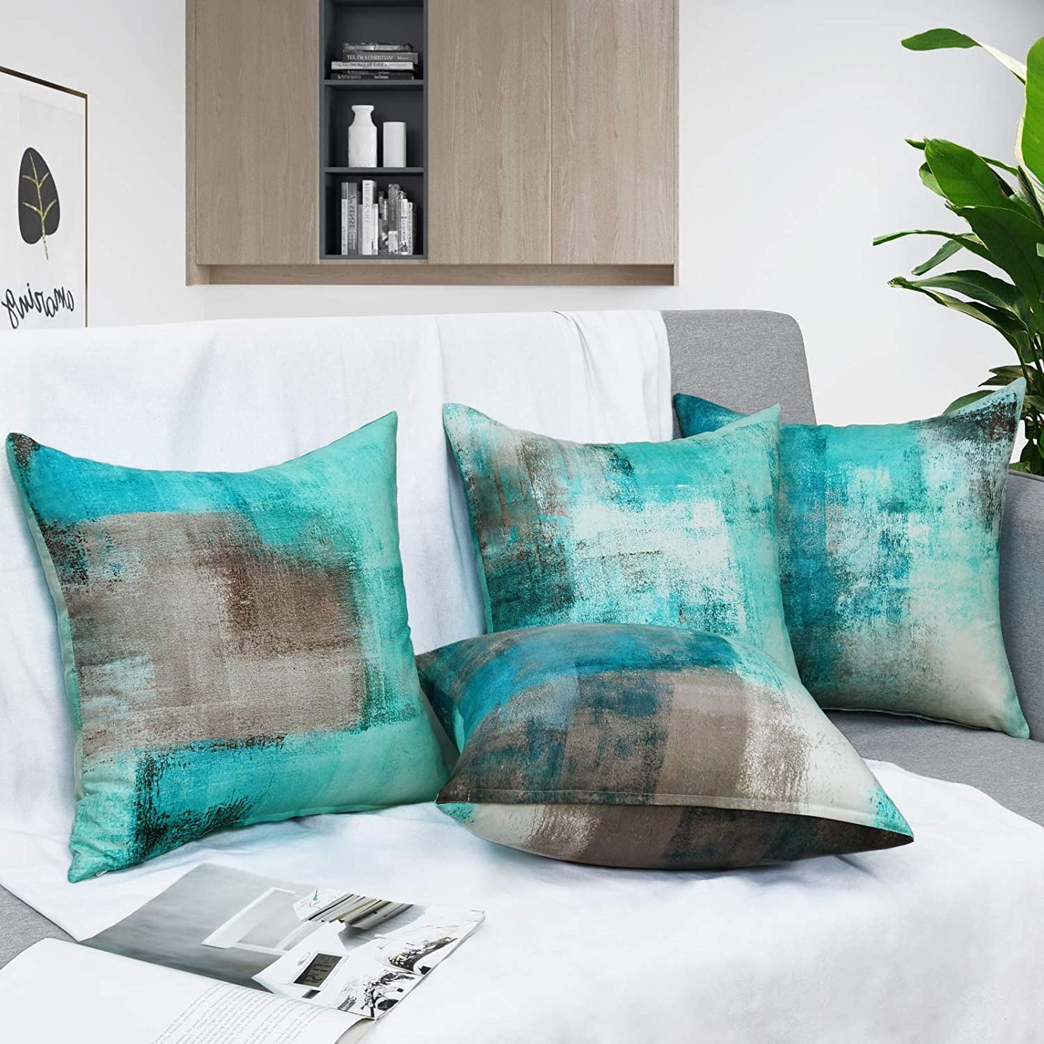 Turquoise pillow case sale