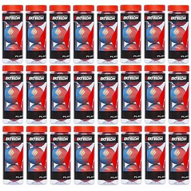 Ektelon red/blue Revolution racquetball balls (can 3 balls) (24