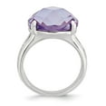 thumbnail image 2 of Sterling Silver Lavender CZ Checkerboard-cut Cushion Ring, 2 of 3