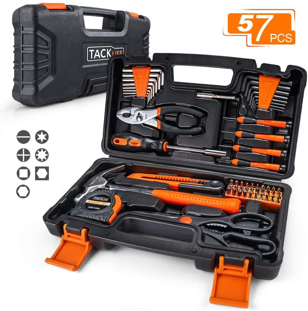 Details about   Home Tool Kit Set Mechanics Repairs Improvement Handyman 57-Piece Pack Complete 