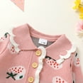 thumbnail image 5 of Younger Tree Baby Girl Cardigan Sweaters Long Sleeve Button Closure Knitted Cable Cardigan Coat for 0-6 Months, 5 of 7