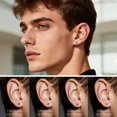 thumbnail image 5 of Round Cut D Color VVS1 Clarity Moissanite Stud Earrings for Women/Men ,Hypoallergenic Titanium Earrings Stud for Sensitive Ear, 5 of 6