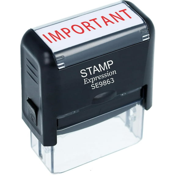 StampExpression - Important Office Self Inking Rubber Stamp - Red Ink (A-5537)