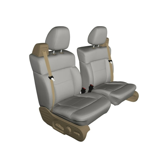 C2000 2003-2007 Chevy Silverado, Suburban and Avalanche Front Captain Chairs With Dual Electric Seats. In Gray Leatherette