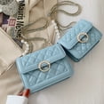 thumbnail image 5 of New tide Pearl chain bag handbag summer Joker artificial leather shoulder crossbody bag - blue, 5 of 5
