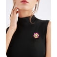 thumbnail image 2 of Rhinestone flower brooch, large crystal flower brooch, lapel pin, suitable for parties, birthdays, dances, banquets, dresses, suits, formal wear, hats, bags, and other accessories; women's jewelry., 2 of 6