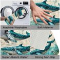 thumbnail image 4 of 1pc Two Whales on a Map Absorbent Non-Slip Bathroom Thickened Flannel Rug Decor,Soft,Quick Drying,Suitable For Indoor/outdoor Use,Bathrooms,Bedrooms,Kitchens,Terrace,Laundry Rooms,16"x24", 4 of 9