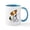White/Blue Inside, variant on CafePress - Pocket Rose JRT Mug - 11 oz Ceramic Mug - Novelty Coffee Tea Cup