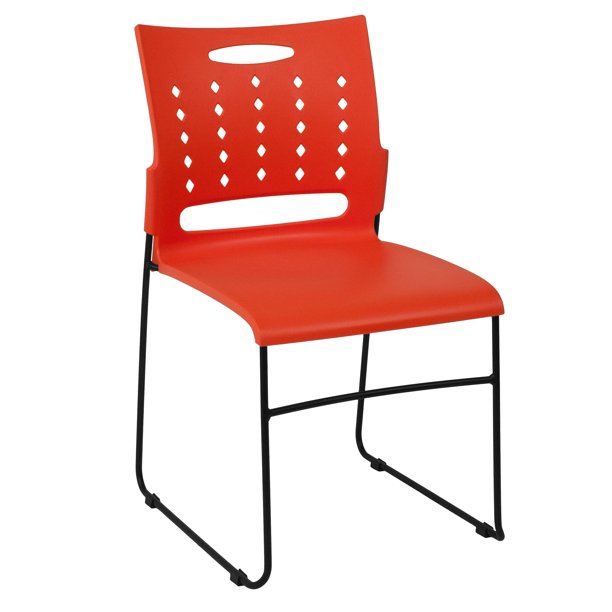 Lancaster Home 881 lb. Capacity Sled Base Stack Chair with Carry Handle