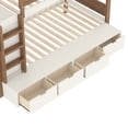 thumbnail image 6 of Bellemave Twin Over Twin Bunk Bed with 4 Storage Drawers and Wardrobe, Solid Wood Kids Bunk Beds Frame with Shelf, No Box Spring Needed (Beige & Natural), 6 of 9