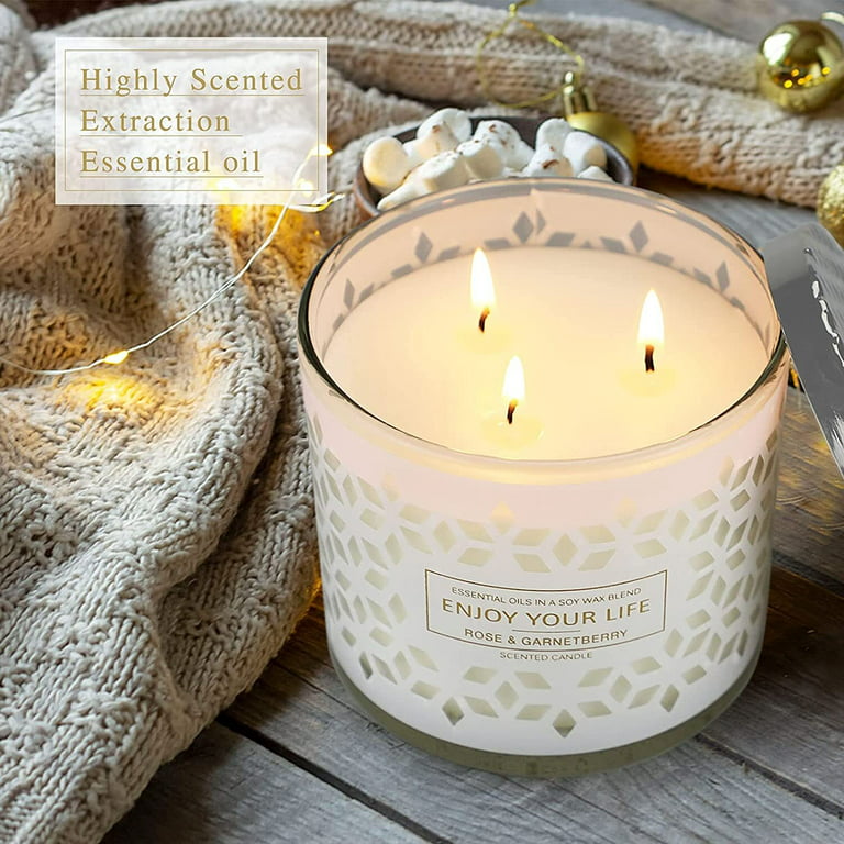 Large Fresh Linen Soy Wax Candles. 3 Wick Candles