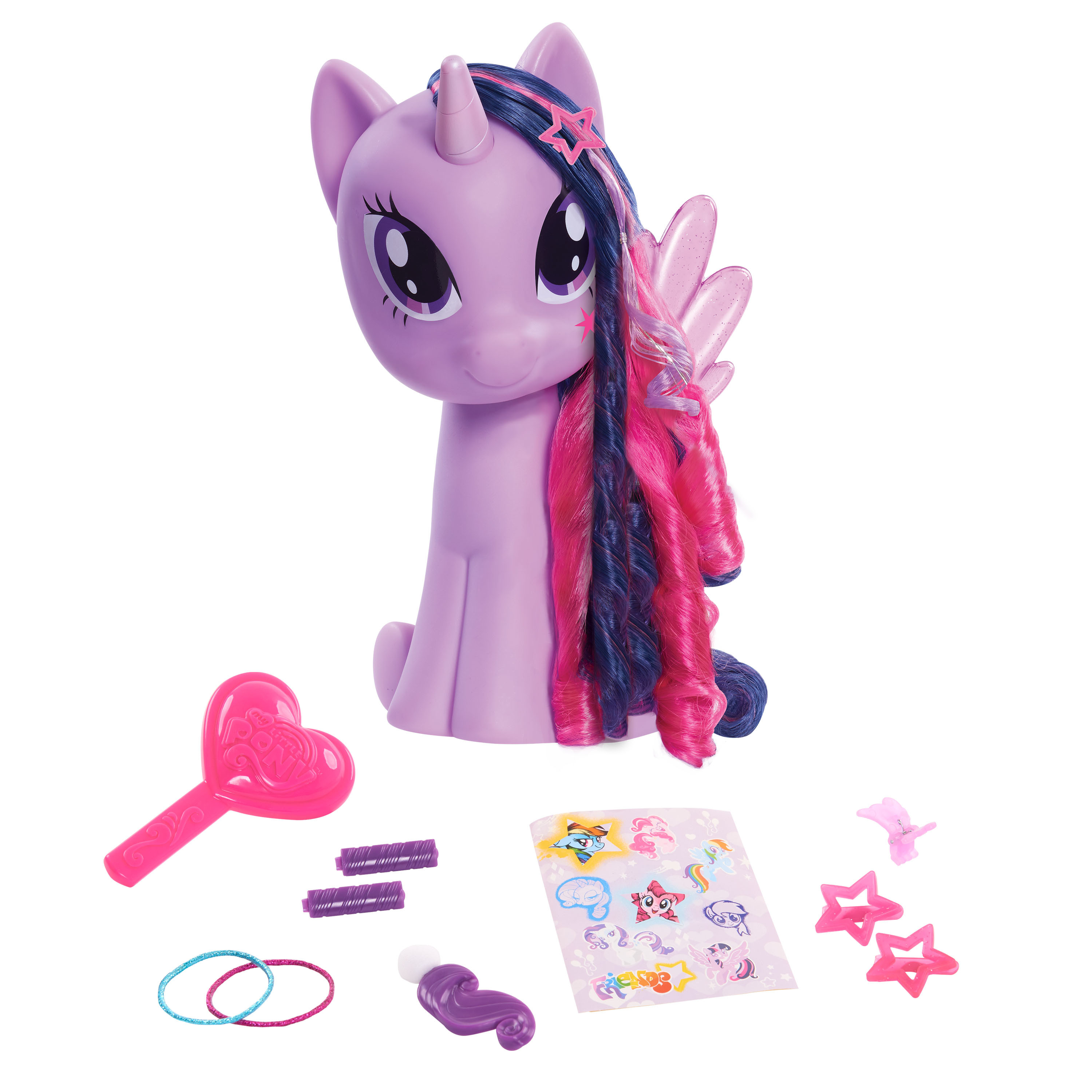 My Little Pony Twilight Sparkle Styling Head with Color Change, 12 Pieces, Purple Unicorn, Pretend Play Toys for Girls,  Kids Toys for Ages 3 Up, Gifts and Presents - image 3 of 3