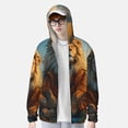thumbnail image 2 of Fotbe Prairie Meditating Lion Chaqueta con Protección Solar UPF 50+ para Hombre y Mujer, Camisa con Capucha y Bolsillos-Medium, 2 of 7
