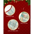 thumbnail image 6 of Aqua Coastal Christmas Tree Skirt 48 Inches Large Christmas Skirt Tree, Summer Beach Starfish Shell Vintage Wood Tree Skirt Christmas Decorations for Fireplace Party Holidays Indoor Outdoor, 6 of 7