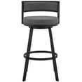 thumbnail image 6 of Home Square 26" Bar Stool in Gray Faux Leather and Black Metal - Set of 2, 6 of 8