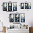 thumbnail image 4 of Designart "Birch Woods Moonlit Euphony VI" Floral Wall Art Set Of 3 - Blue Tree Birch Canvas Set For Living Room Decor, 4 of 7