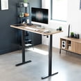 thumbnail image 2 of VIVO Electric 60” x 24” Stand Up Desk Workstation | Reclaimed Wood Table Top, Black Frame, 2 of 8