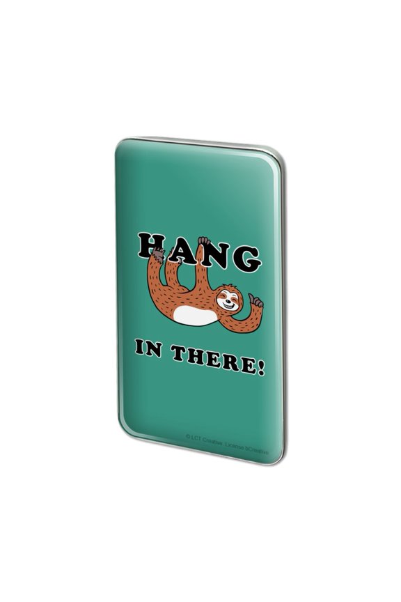 Hang in There Sloth Funny Humor Metal Rectangle Lapel Hat Pin Tie Tack Pinback