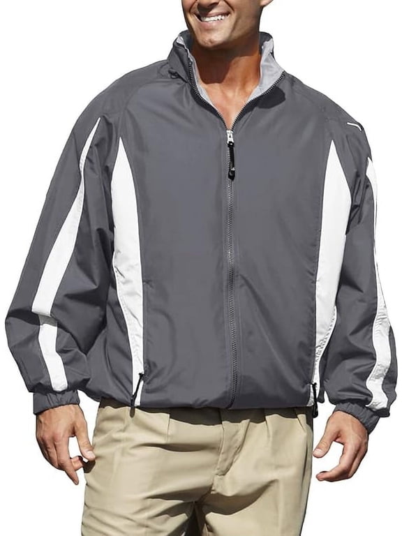 Men Phenom 833 Long-Sleeves Jacket (Graphite & White, X-Large)