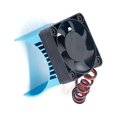 thumbnail image 1 of pitrice Cooling Fan High Speed Model Climbing Car RC Radiator Mountings Replaced Accessory Models Cars Interior Repairing Black Light Blue, 1 of 6
