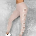 thumbnail image 3 of Women's Yoga Pants Workout Running Leggings High Waist Leggings Tights Rose Gold M, 3 of 9