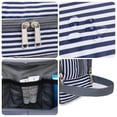 thumbnail image 6 of Toiletry Bag for Men Hanging Travel Dopp Kit Lightweight Water Resistant Small Shaving Bag Bathroom Cosmetic Organizer for Women, Blue Stripe, 6 of 8