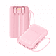 thumbnail image 1 of Mini Power Bank Genérico PB10000 Portátil Rosa 10000mAh con Cables y Linterna, 1 of 3