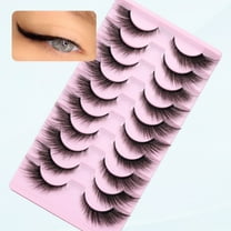 Fluffy Fox Eye False Eyelashes Faux Mink Lashes Dramatic Hair Like Eyelash Extension L Curl Lash Strip Pack