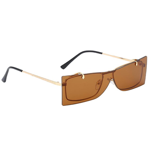de sol delgadas extra estrechas vintage para mujer abatibles para mujer marrón Hugo Las mujeres levantan las gafas de sol